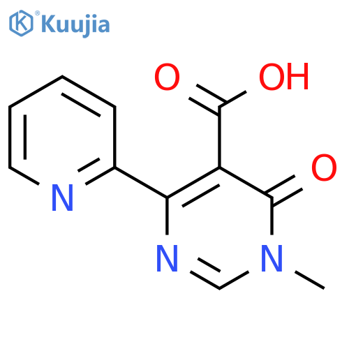 1-methyl-6-oxo-4-(pyridin-2-yl)-1,6-dihydropyrimidine-5-carboxylic acid structure