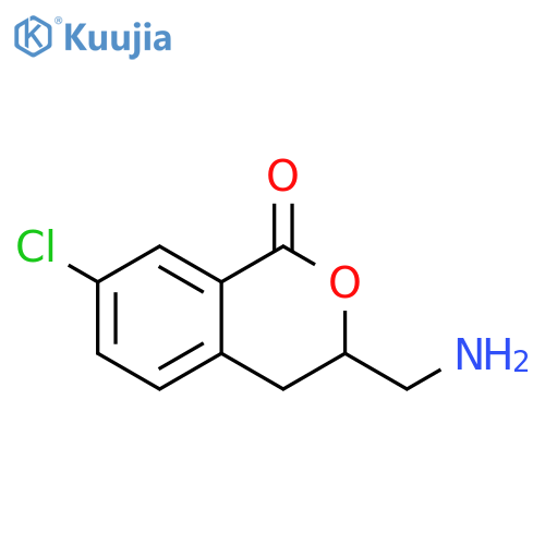 1H-2-Benzopyran-1-one, 3-(aminomethyl)-7-chloro-3,4-dihydro- structure