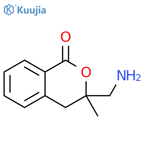 1H-2-Benzopyran-1-one, 3-(aminomethyl)-3,4-dihydro-3-methyl- structure