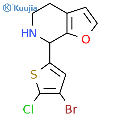 7-(4-bromo-5-chlorothiophen-2-yl)-4H,5H,6H,7H-furo2,3-cpyridine structure