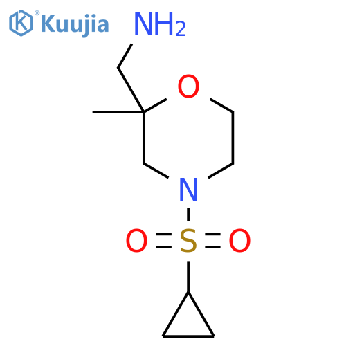 [4-(Cyclopropanesulfonyl)-2-methylmorpholin-2-yl]methanamine structure