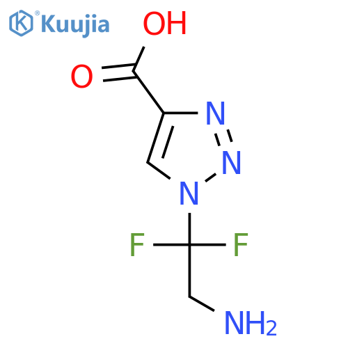 1-(2-amino-1,1-difluoroethyl)-1H-1,2,3-triazole-4-carboxylic acid structure