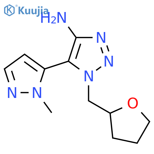 5-(1-methyl-1H-pyrazol-5-yl)-1-(oxolan-2-yl)methyl-1H-1,2,3-triazol-4-amine structure