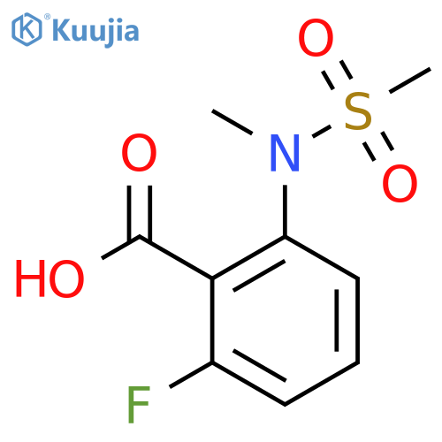 2-fluoro-6-(N-methylmethanesulfonamido)benzoic acid structure