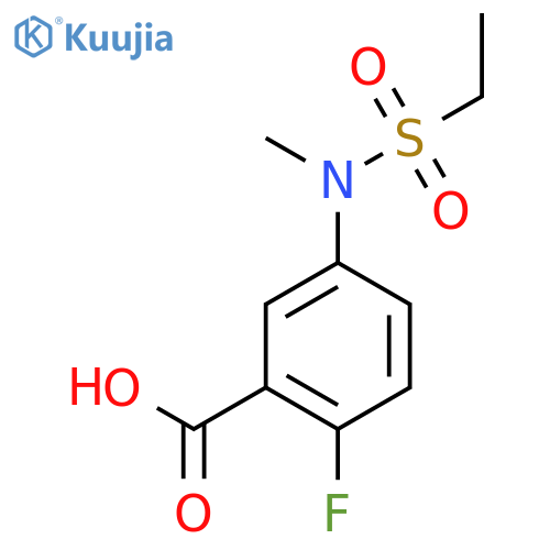 2-fluoro-5-(N-methylethanesulfonamido)benzoic acid structure