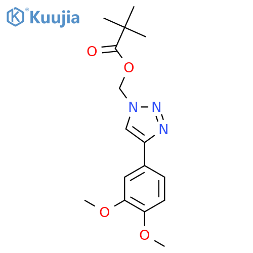 [4-(3,4-dimethoxyphenyl)-1H-1,2,3-triazol-1-yl]methyl 2,2-dimethylpropanoate structure