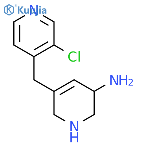 5-[(3-Chloropyridin-4-yl)methyl]-1,2,3,6-tetrahydropyridin-3-amine structure