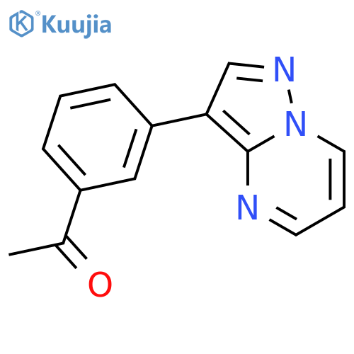 1-(3-{Pyrazolo[1,5-a]pyrimidin-3-yl}phenyl)ethan-1-one structure