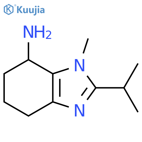 1-methyl-2-(propan-2-yl)-4,5,6,7-tetrahydro-1H-1,3-benzodiazol-7-amine structure