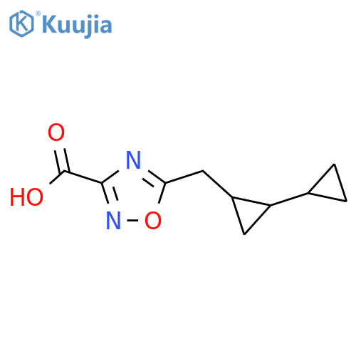 5-(2-cyclopropylcyclopropyl)methyl-1,2,4-oxadiazole-3-carboxylic acid structure