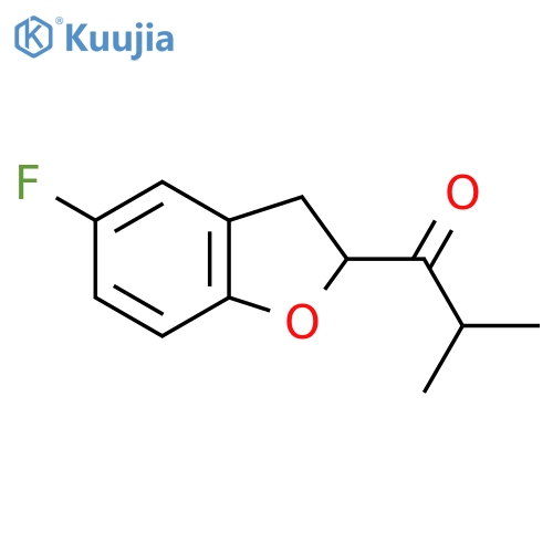 1-(5-Fluoro-2,3-dihydro-1-benzofuran-2-yl)-2-methylpropan-1-one structure