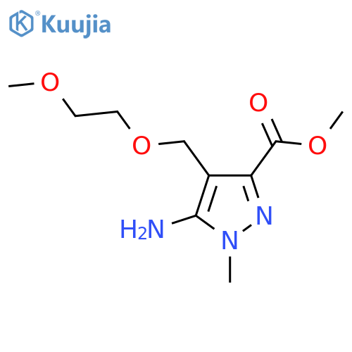methyl 5-amino-4-(2-methoxyethoxy)methyl-1-methyl-1H-pyrazole-3-carboxylate structure