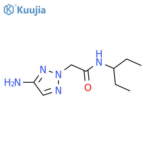 2-(4-amino-2H-1,2,3-triazol-2-yl)-N-(pentan-3-yl)acetamide structure