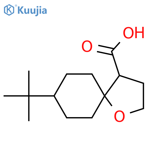 8-Tert-butyl-1-oxaspiro[4.5]decane-4-carboxylic acid structure