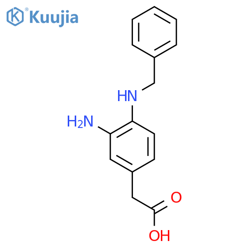 2-[3-Amino-4-(benzylamino)phenyl]acetic acid structure