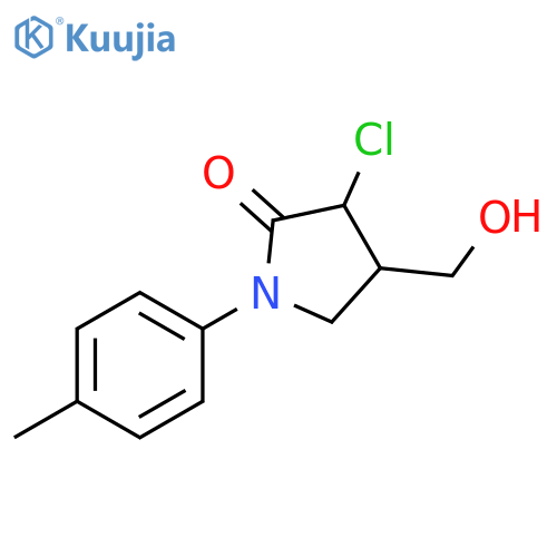 2-Pyrrolidinone, 3-chloro-4-(hydroxymethyl)-1-(4-methylphenyl)- structure