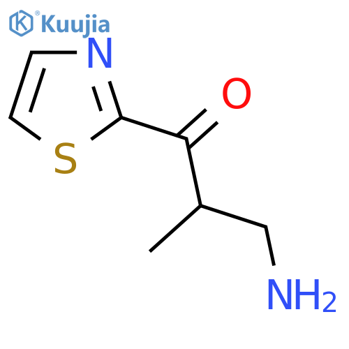 3-Amino-2-methyl-1-(1,3-thiazol-2-yl)propan-1-one structure