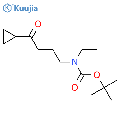 tert-butyl N-(4-cyclopropyl-4-oxobutyl)-N-ethylcarbamate structure