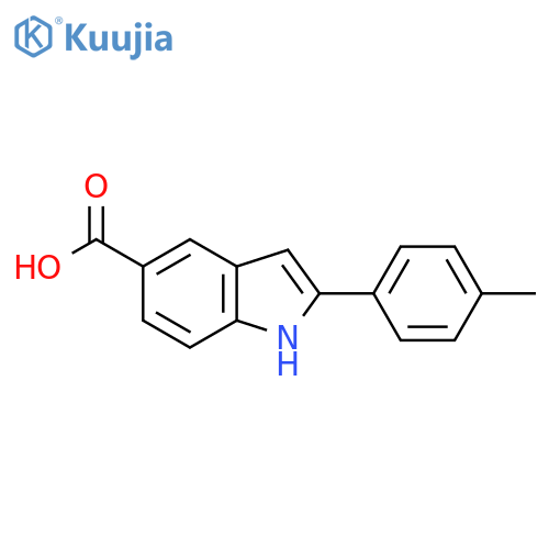 2-(4-methylphenyl)-1H-indole-5-carboxylic acid structure