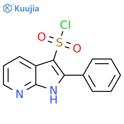 2-phenyl-1H-pyrrolo2,3-bpyridine-3-sulfonyl chloride structure