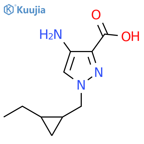 4-amino-1-(2-ethylcyclopropyl)methyl-1H-pyrazole-3-carboxylic acid structure
