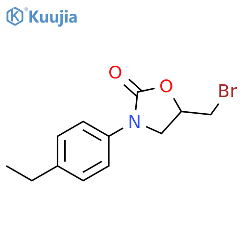 2-Oxazolidinone, 5-(bromomethyl)-3-(4-ethylphenyl)- structure