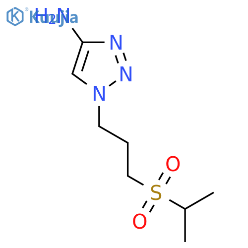 1-3-(propane-2-sulfonyl)propyl-1H-1,2,3-triazol-4-amine structure