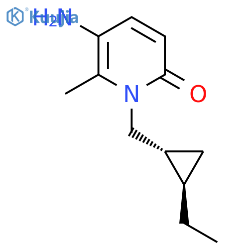 rac-5-amino-1-{(1R,2R)-2-ethylcyclopropylmethyl}-6-methyl-1,2-dihydropyridin-2-one structure