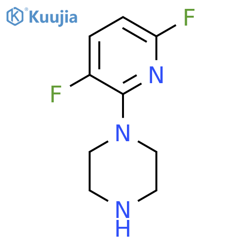 1-(3,6-difluoropyridin-2-yl)piperazine structure
