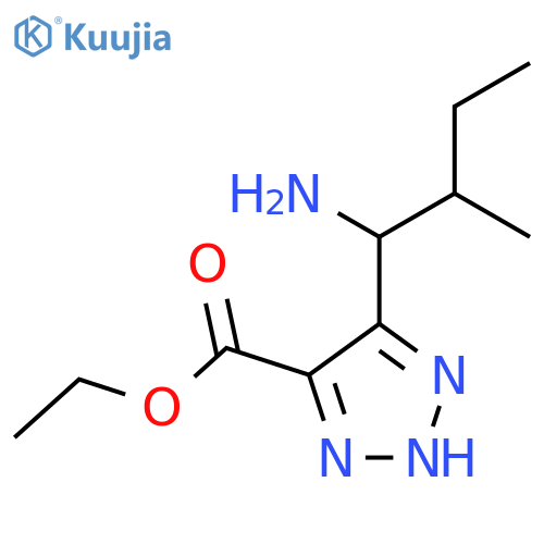 ethyl 5-(1-amino-2-methylbutyl)-1H-1,2,3-triazole-4-carboxylate structure
