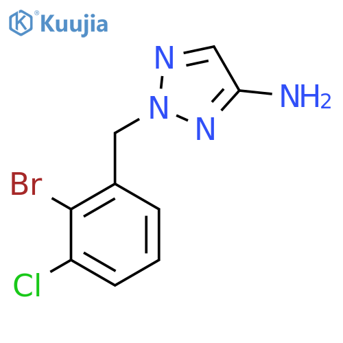 2-(2-bromo-3-chlorophenyl)methyl-2H-1,2,3-triazol-4-amine structure