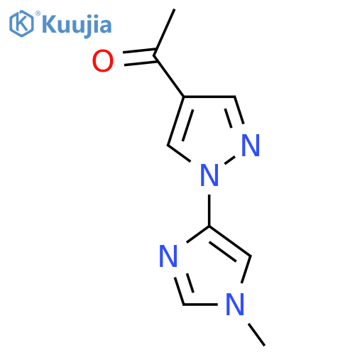 1-1-(1-methyl-1H-imidazol-4-yl)-1H-pyrazol-4-ylethan-1-one structure