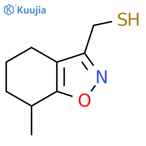(7-methyl-4,5,6,7-tetrahydro-1,2-benzoxazol-3-yl)methanethiol structure
