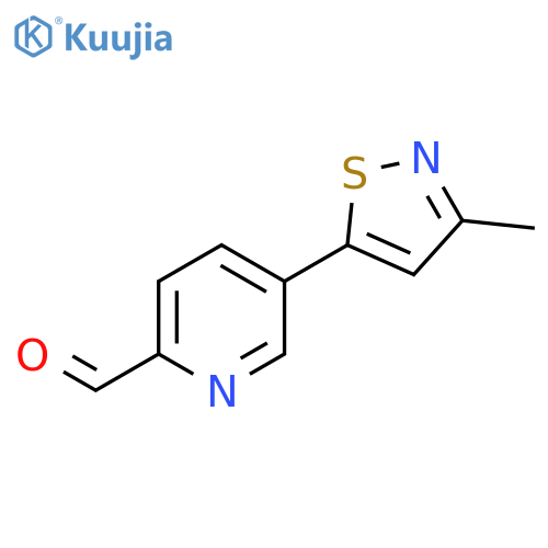 5-(3-Methyl-1,2-thiazol-5-yl)pyridine-2-carbaldehyde structure