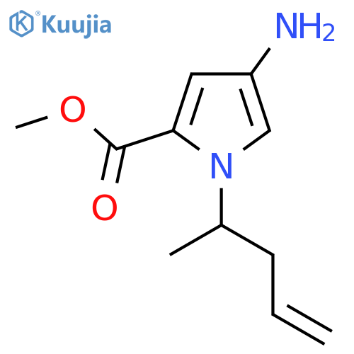 methyl 4-amino-1-(pent-4-en-2-yl)-1H-pyrrole-2-carboxylate structure