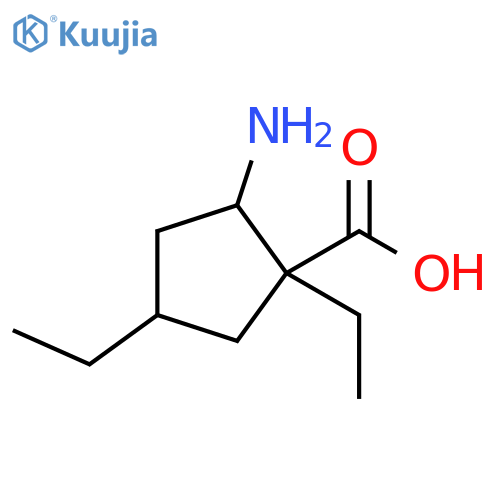 Cyclopentanecarboxylic acid, 2-amino-1,4-diethyl- structure