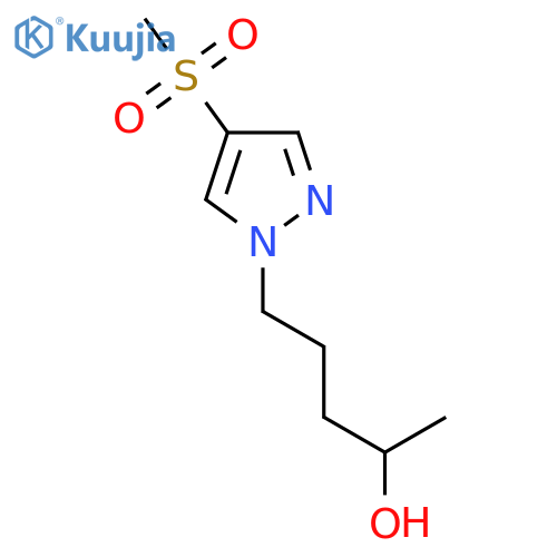 5-(4-methanesulfonyl-1H-pyrazol-1-yl)pentan-2-ol structure