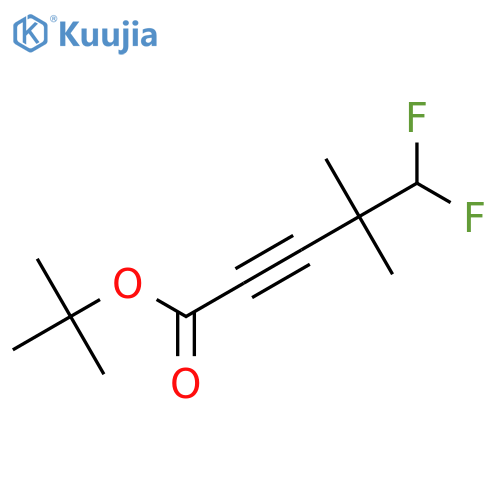 Tert-butyl 5,5-difluoro-4,4-dimethylpent-2-ynoate structure
