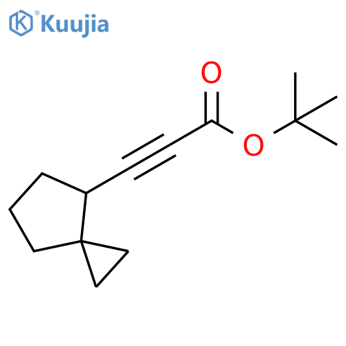 2-Propynoic acid, 3-spiro[2.4]hept-4-yl-, 1,1-dimethylethyl ester structure