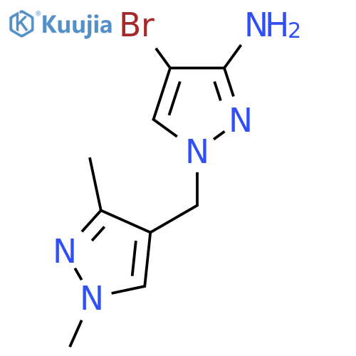 4-bromo-1-(1,3-dimethyl-1H-pyrazol-4-yl)methyl-1H-pyrazol-3-amine structure