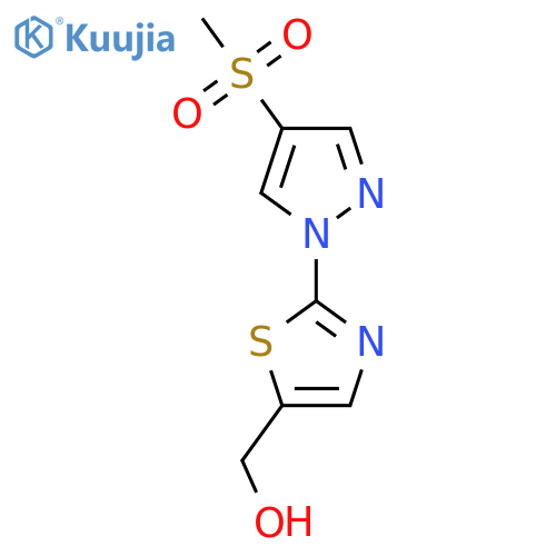 2-(4-methanesulfonyl-1H-pyrazol-1-yl)-1,3-thiazol-5-ylmethanol structure