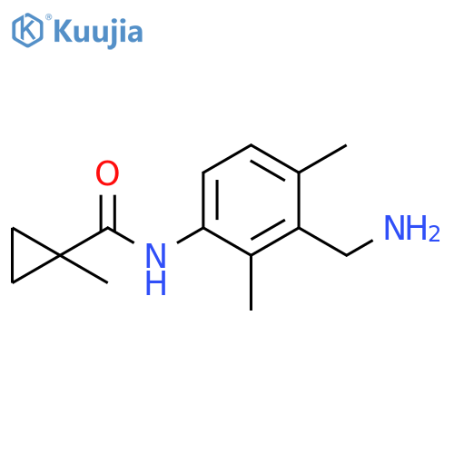 Cyclopropanecarboxamide, N-[3-(aminomethyl)-2,4-dimethylphenyl]-1-methyl- structure