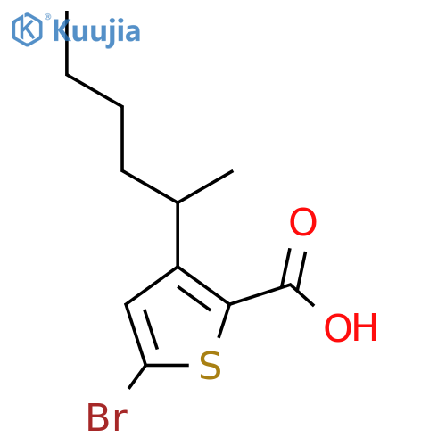 5-Bromo-3-(hexan-2-yl)thiophene-2-carboxylic acid structure