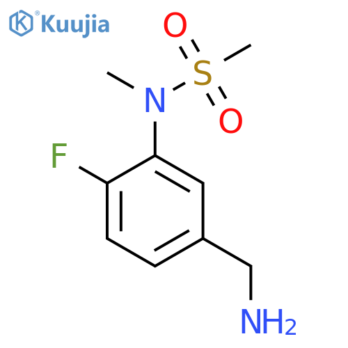 N-5-(aminomethyl)-2-fluorophenyl-N-methylmethanesulfonamide structure