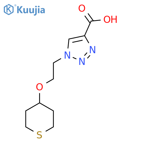 1-2-(thian-4-yloxy)ethyl-1H-1,2,3-triazole-4-carboxylic acid structure