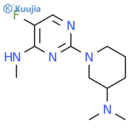2-3-(dimethylamino)piperidin-1-yl-5-fluoro-N-methylpyrimidin-4-amine structure