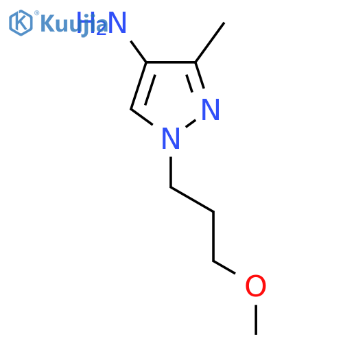 1-(3-methoxypropyl)-3-methyl-1H-pyrazol-4-amine structure
