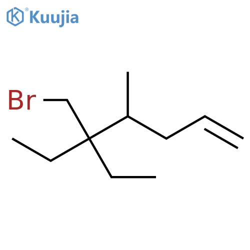 1-Heptene, 5-(bromomethyl)-5-ethyl-4-methyl- structure