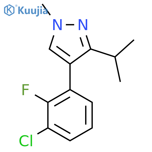 4-(3-chloro-2-fluorophenyl)-1-methyl-3-(propan-2-yl)-1H-pyrazole structure