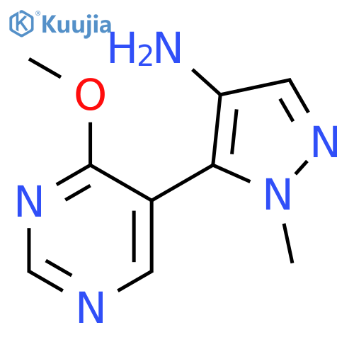 5-(4-methoxypyrimidin-5-yl)-1-methyl-1H-pyrazol-4-amine structure